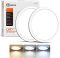 Motion Sensor LED Ceiling Light 2Pack - Dimmable 3CCT Wired Flush
