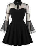 Women's Vintage Polka Dot 1950s Audrey Retro A-Line Cocktail Dress pan