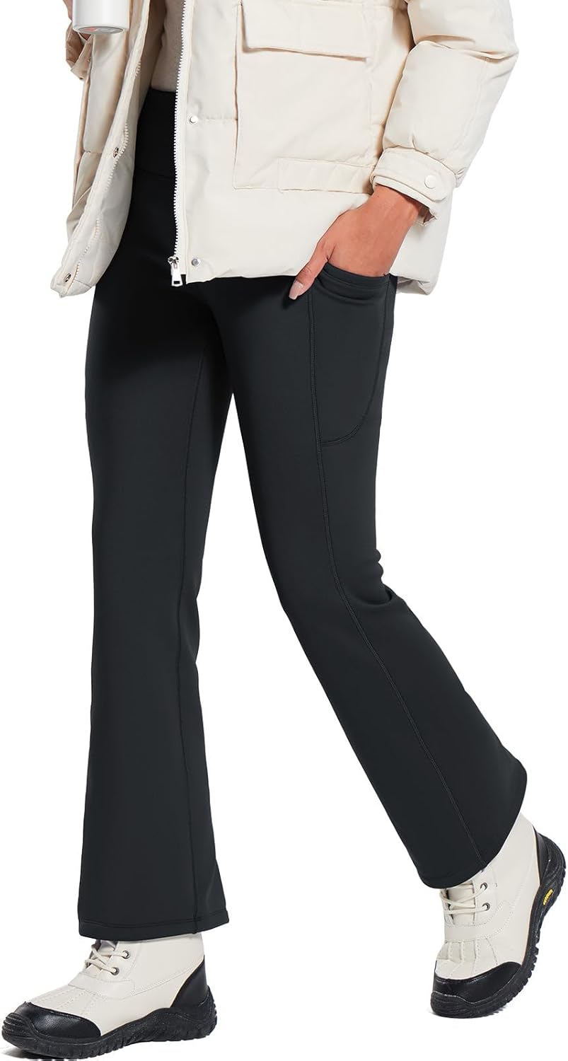 BALEAF Women's Warm Fleece-Lined Snow Pants