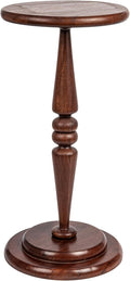 Creative Co-Op Bishop Pedestal Table - Elegant Dark Chestnut