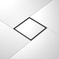 Square Shower Drain 8ft Brushed Floor Drain with Tiled Insert - High
