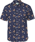 Tipsy Elves Men's Short Sleeve Holiday Button Down Shirts - Fun are