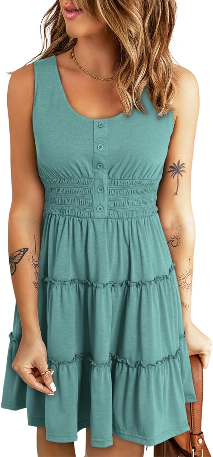 Dokotoo Womens Summer Dresses 2025 Casual Swing Mini Dress