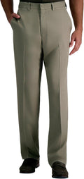 Haggar Men's Premium Comfort Classic Fit Flat Front Dress Pant secure
