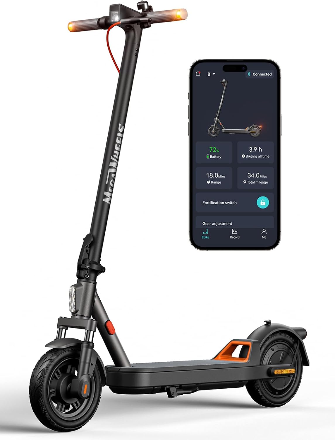 Electric Scooter with Suspension for Long Range Commuting