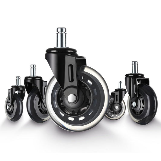 JOYANCE Heavy-Duty Office Chair Wheels - Set of 5, Scratch-Free & Silent on Hardwood & Carpet