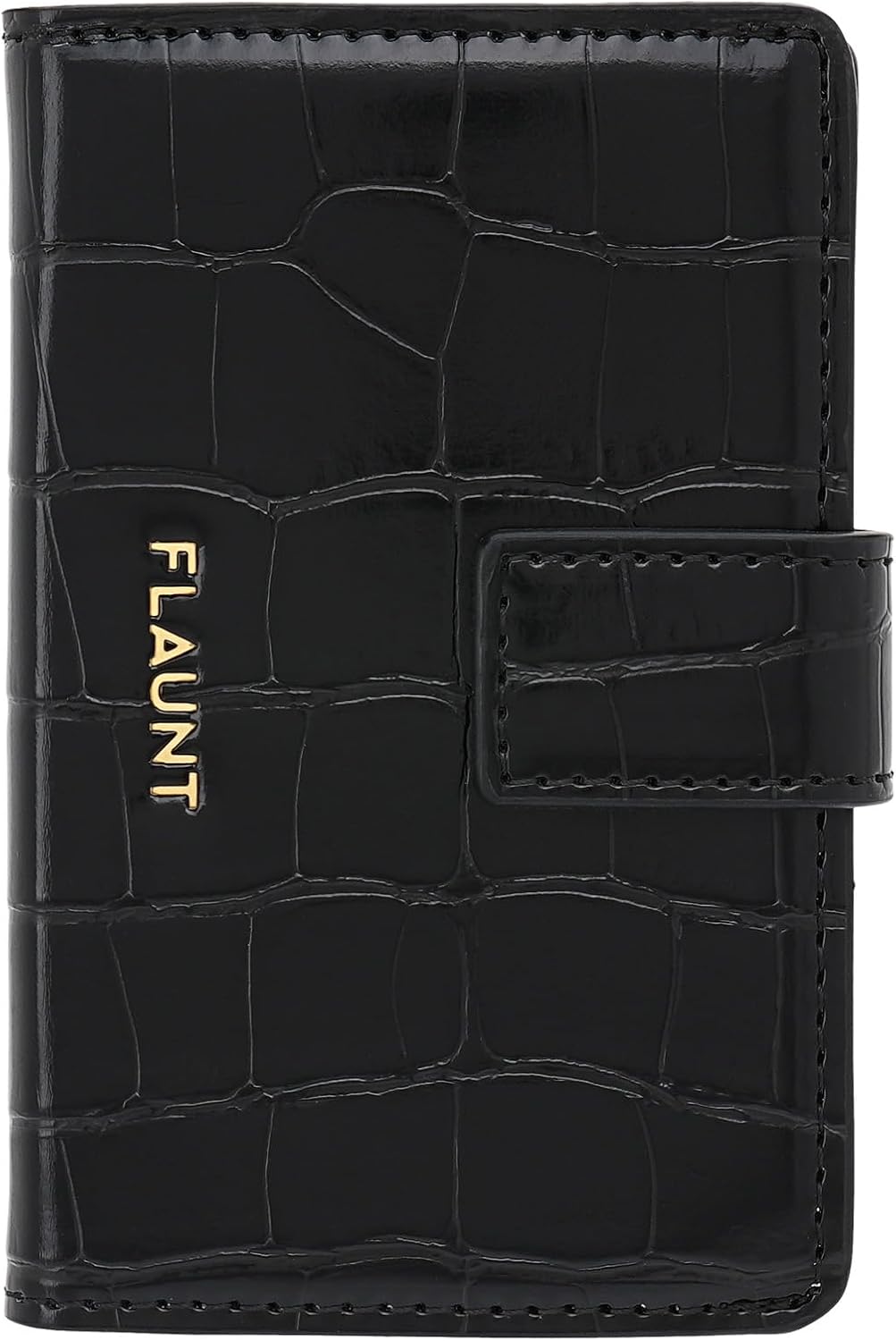 FLAUNT MagSafe Phone Wallet - Crocodile Faux Leather Design