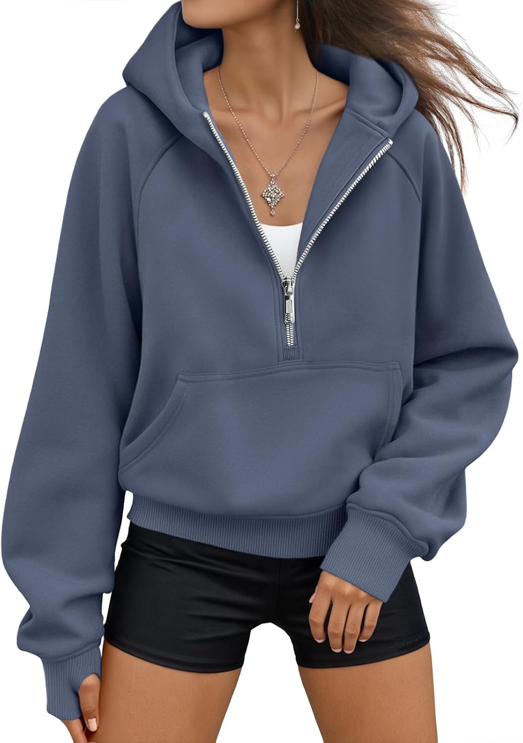 AUTOMET Womens Hoodies Fleece Zip Up Jackets for Fall Fashion