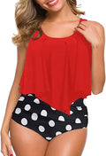 SuperPrity Swimsuits for Women Two Piece Ruffled High Waisted Bikini