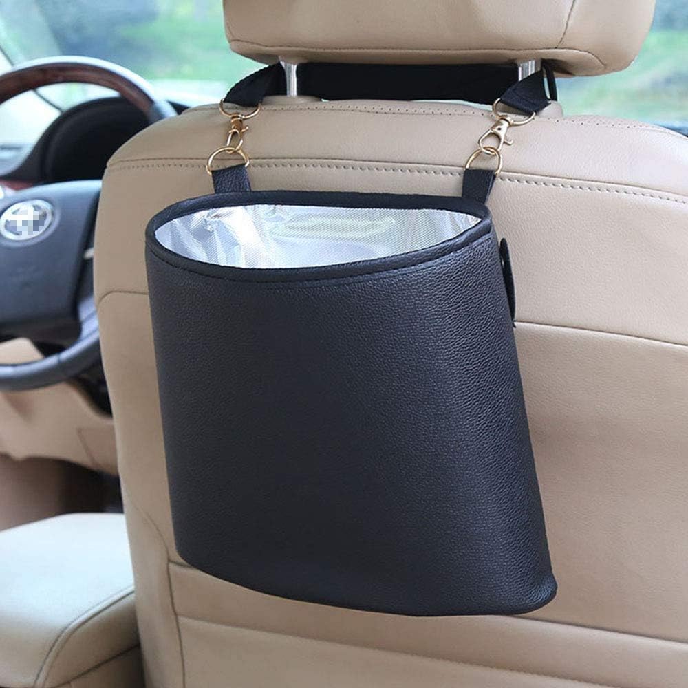 HerMia PU Leather Car Trash Bin