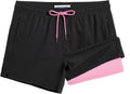 Mens Swim Trunks with Compression Liner - Quick Dry Above Knee Fit 1