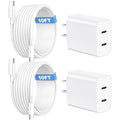 Compatible with iPhone 16/15 Fast Charging Dual Port 20W USB-C Charger