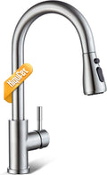 Kitchen Faucet with Pull Down Sprayer - Brushed Nickel High Arc
