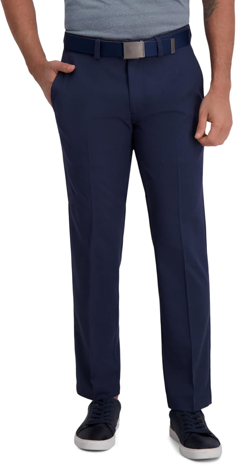 Haggar Mens Cool Right Performance Flex Straight Fit Pants