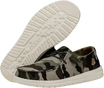Hey Dude Women's Wendy Camouflage Slip On Shoes for Comfort