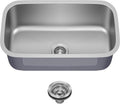 Kraus 31 1/2 in Stainless Steel Undermount Single Bowl Sink - Durable