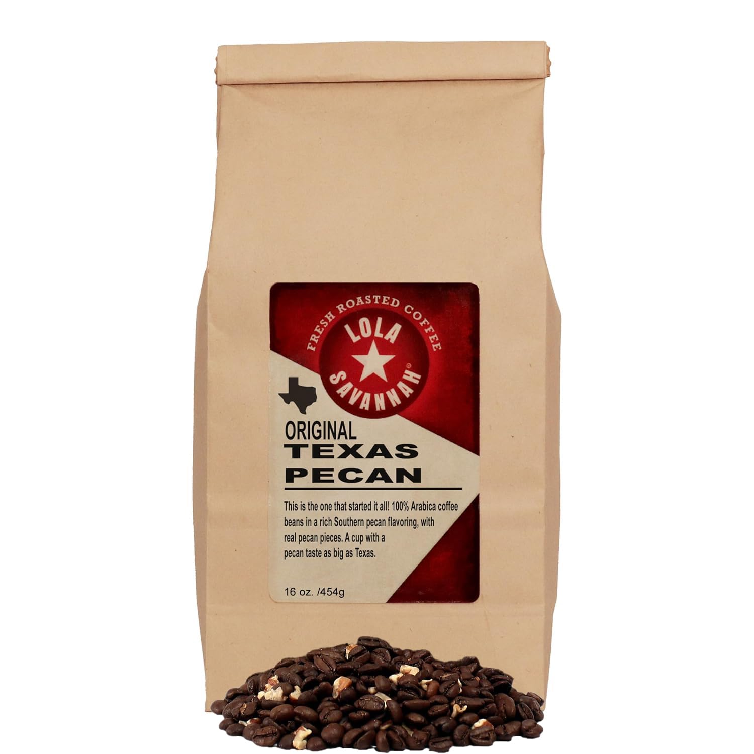 Lola Savannah Texas Pecan Coffee 1lb: Rich & Energizing!