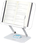 Book Stand for Reading Adjustable Holder with 360 Swivel Base