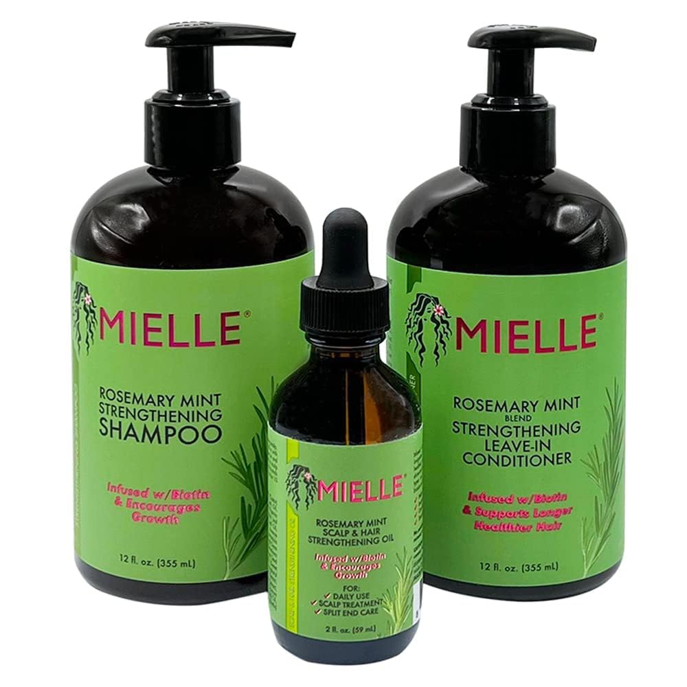 MIELLE Rosemary Mint Hair Care Bundle for Stronger Healthier Hair