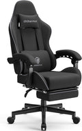 Dowinx Fabric Gaming Chair - Massage Cushion, Ergonomic Design