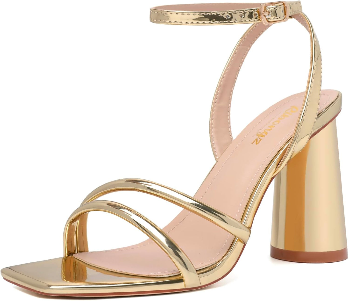 RIBONGZ Block Heels Prom Heeled Sandals for Women - Elegant Style