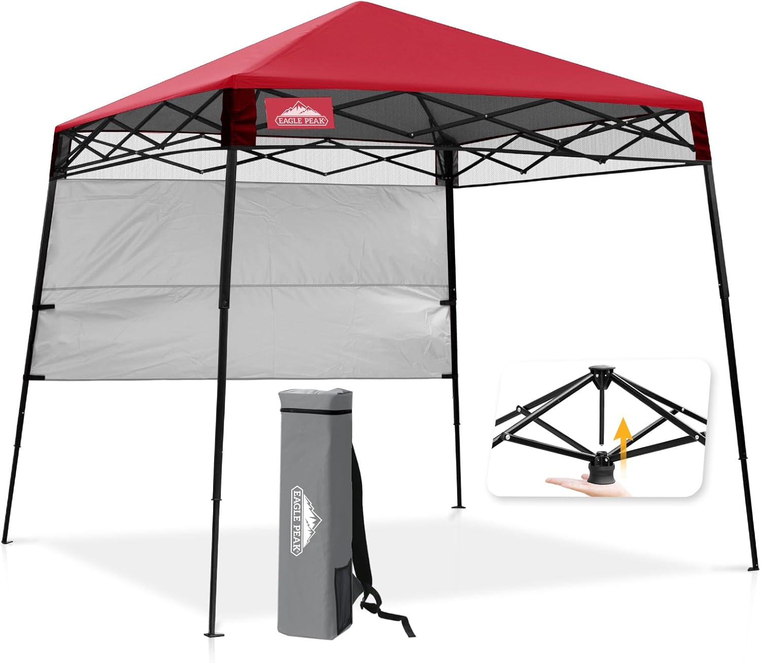EAGLE PEAK 8x8 Pop Up Canopy Tent for Beach and Camping