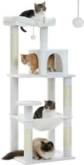 Cat Tree for Large Cats 56.3in 6-Tier Tower - Stable Big Hammock