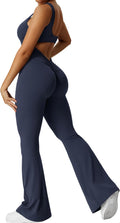 YEOREO Women's Scrunch Flare Jumpsuit for Gym and Yoga Workouts