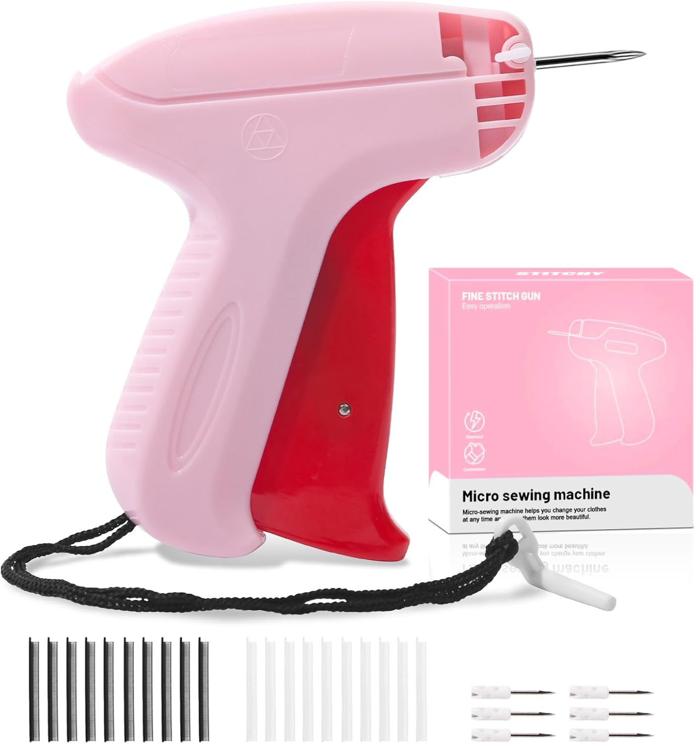 Mini Stitch Gun w/ 6 Needles & 4000 Fasteners - Fast Clothing Fixer