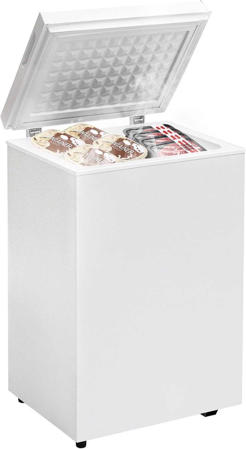 3.0 Cu.Ft Compact Chest Freezer - Energy Efficient Mini Freezer