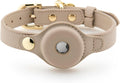 Cupertino Vegan Leather Dog Collar Medium Beige - Adjustable Comfort