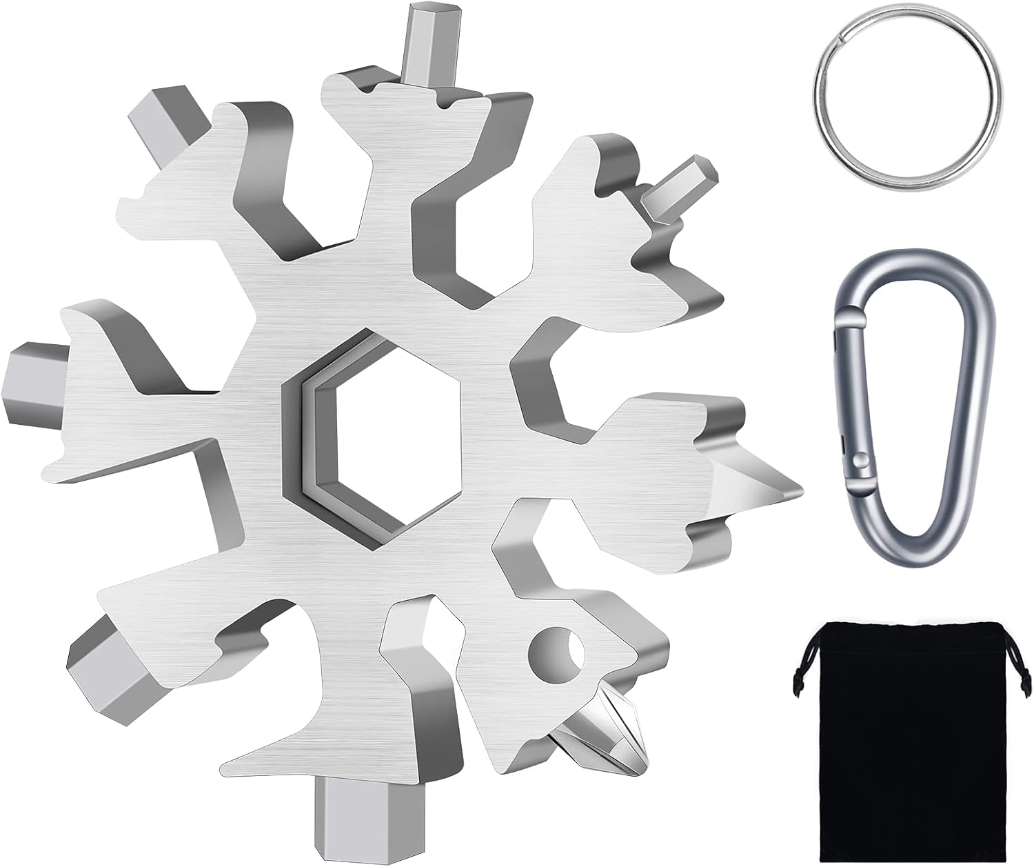 DEKEones Snowflake Multitool: 18-in-1 Stainless Steel, Ultimate Utility!