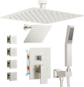 Shower Systems with 4 Body Spray Jets and Dual Rain Heads - Luxury