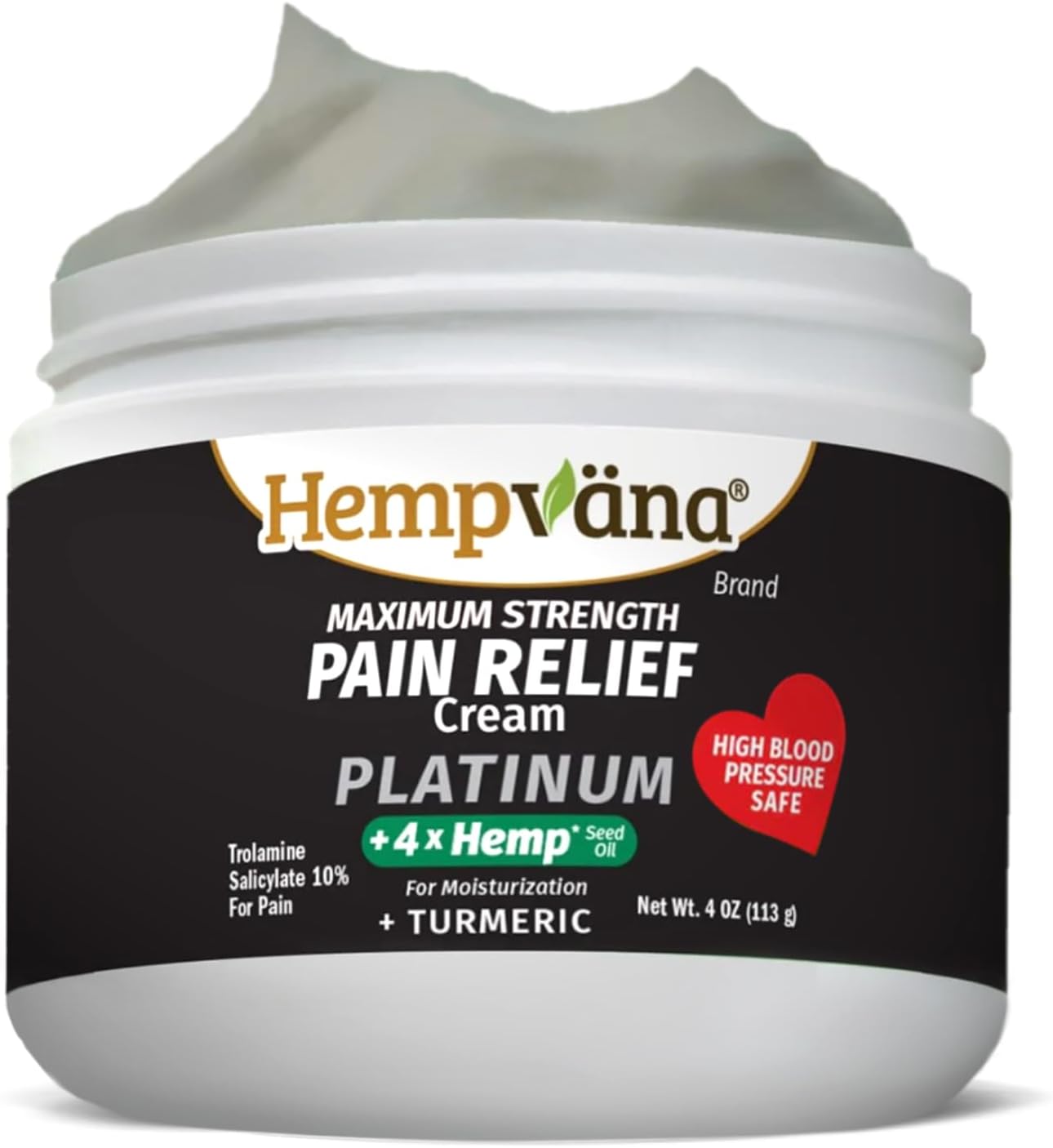 Hempvana Platinum Maximum Strength Relief Cream for Pain Relief