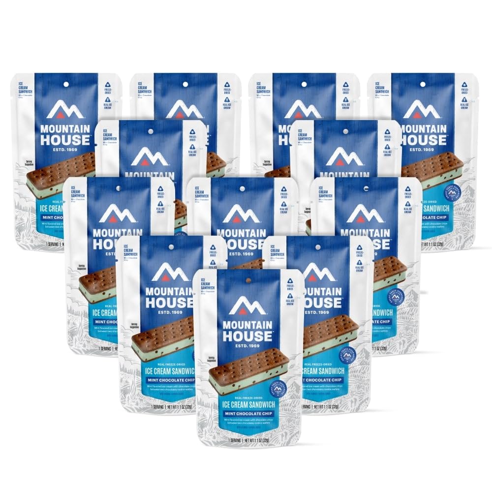 Mountain House Mint Chocolate Chip Ice Cream Sandwiches 12-Pack