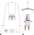 2 in 1 Toddler Swing Set - Foldable Kids Swing & Baby Jumper