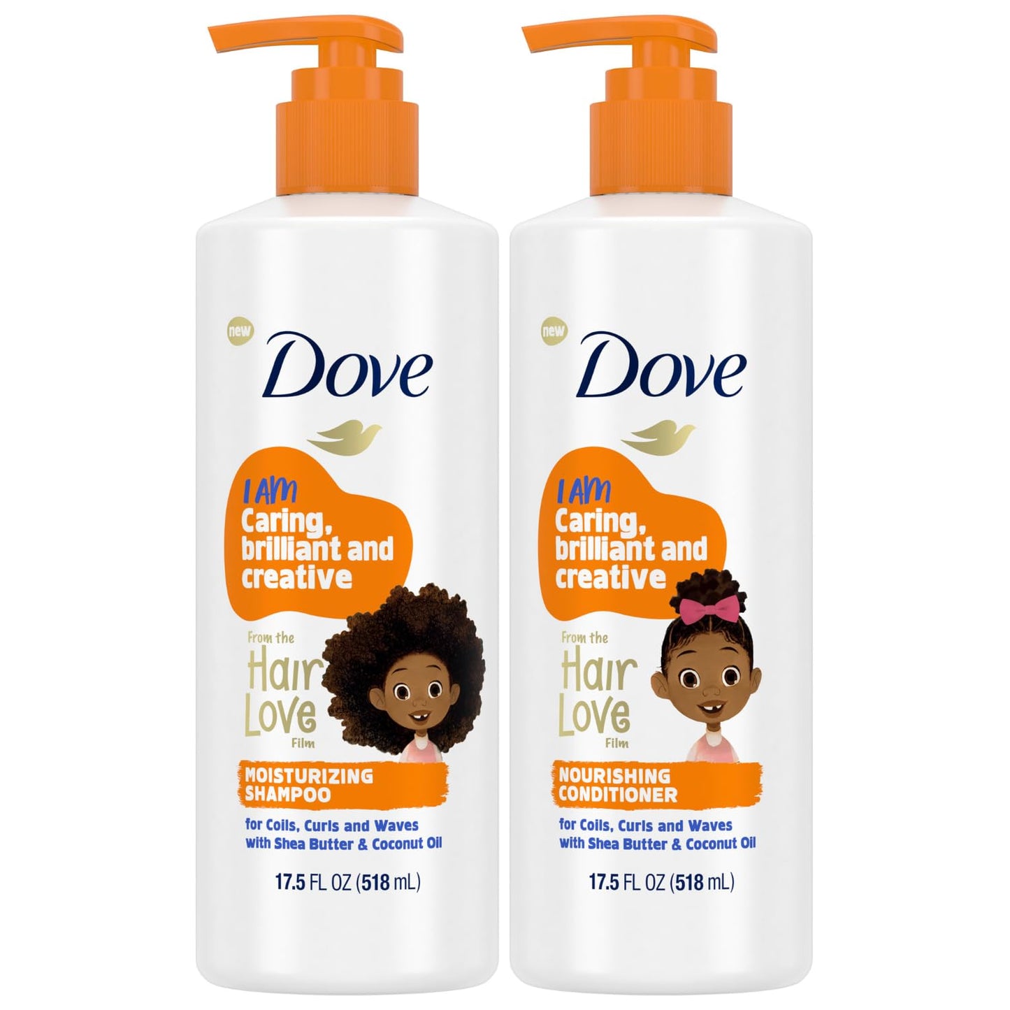 Dove Love Collection for Curly Kids - 2 Pc Set 17.5 Oz