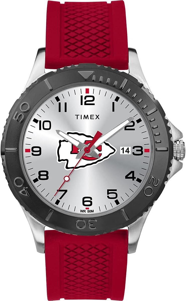 Timex NFL Gamer Watch with Adjustable Silicone Strap and Logo
