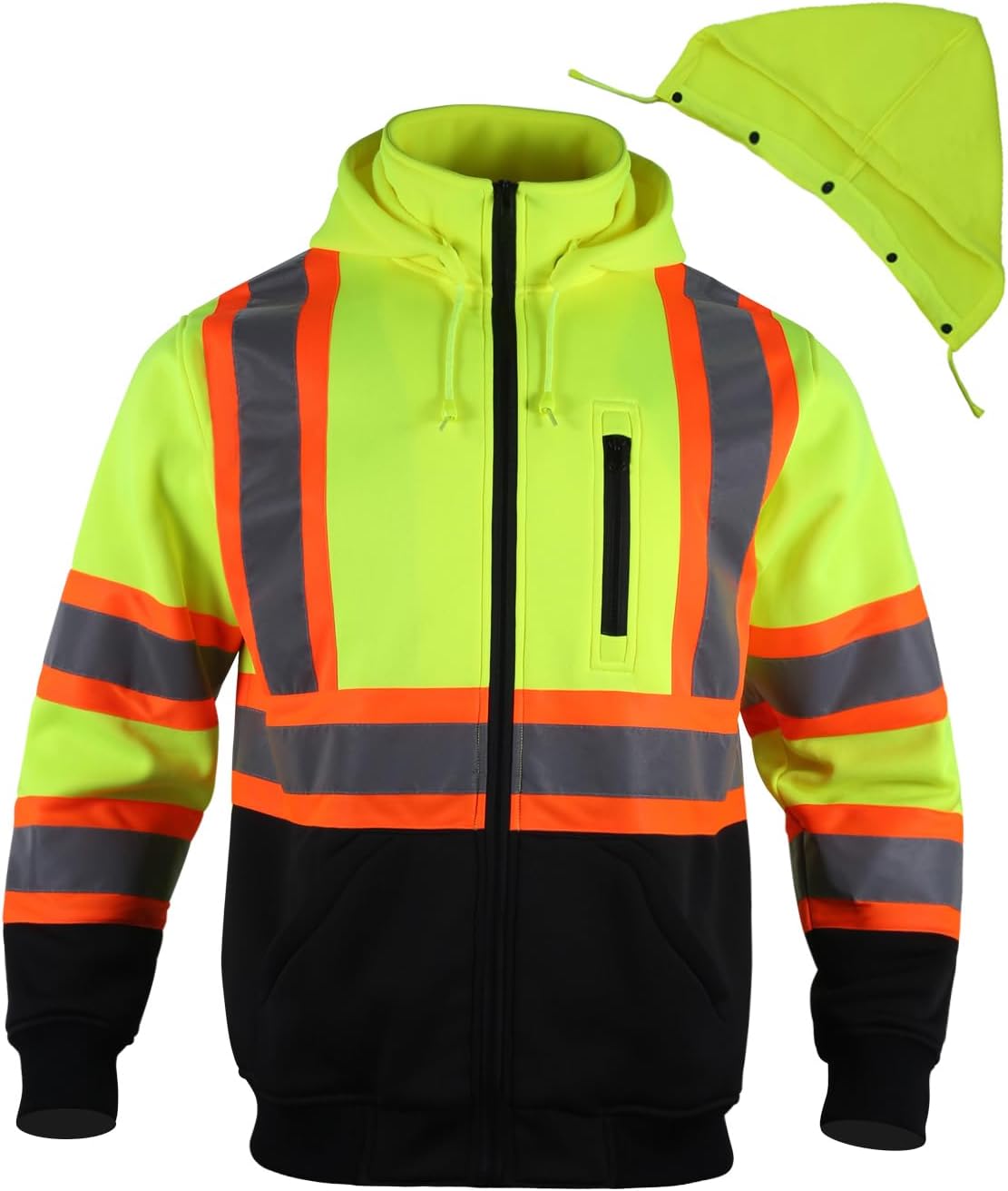 FONIRRA High Visibility Hoodie for Men Reflective Safety Sweatshirt