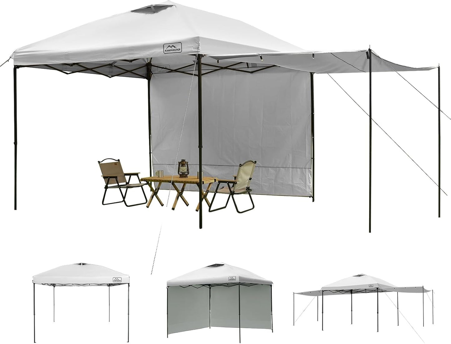 KAMPKEEPER 10x10 Easy Pop Up Canopy Tent for Outdoor Events