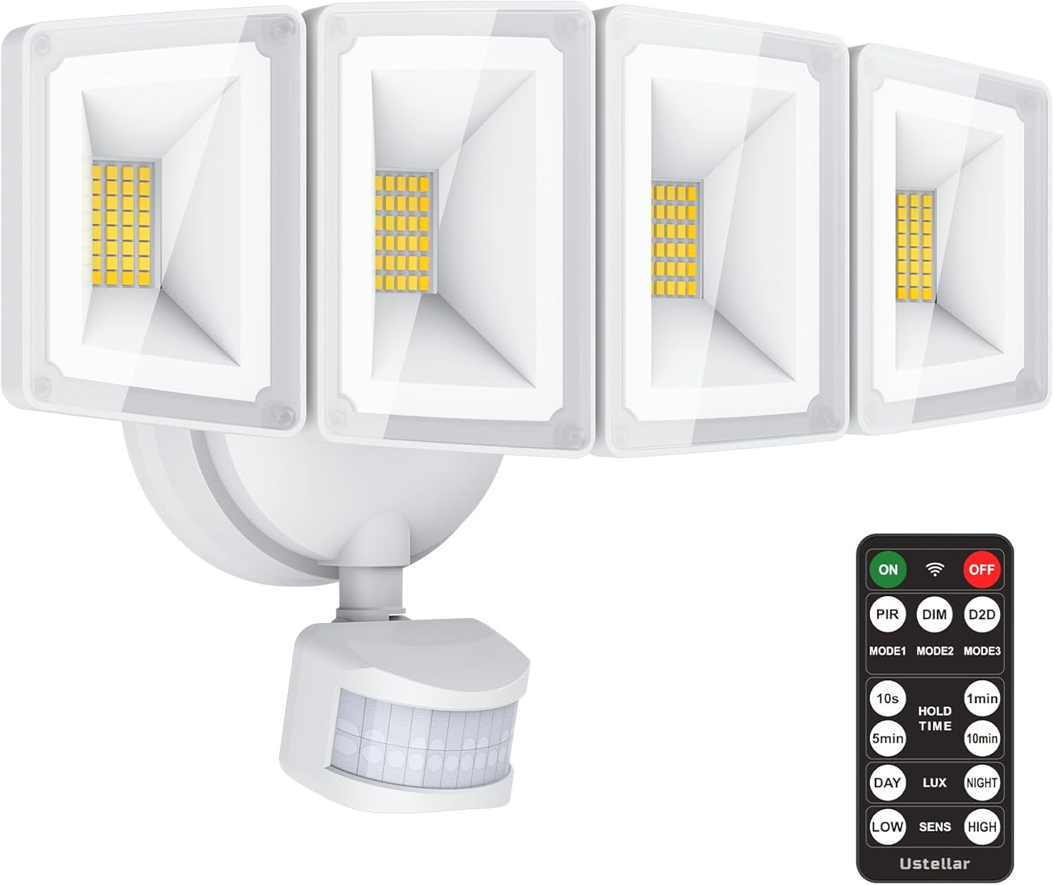 USTELLAR 100W LED Security Lights with Motion Sensor for Outdoors