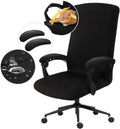 Water Resistant Stretch Computer Office Chair Cover with Armrests