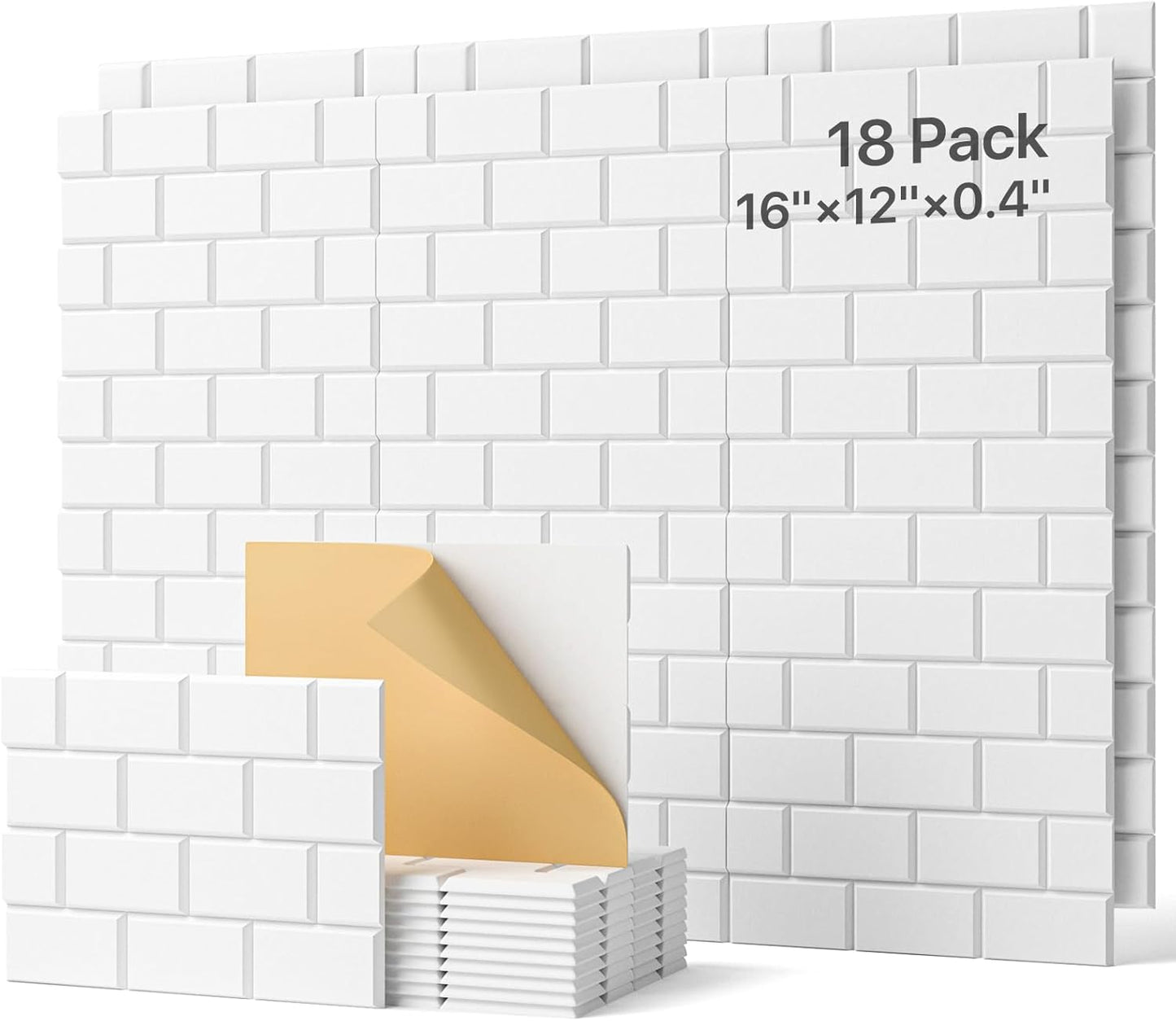 18 Pack Acoustic Panels for Soundproofing and Aesthetic Appeal