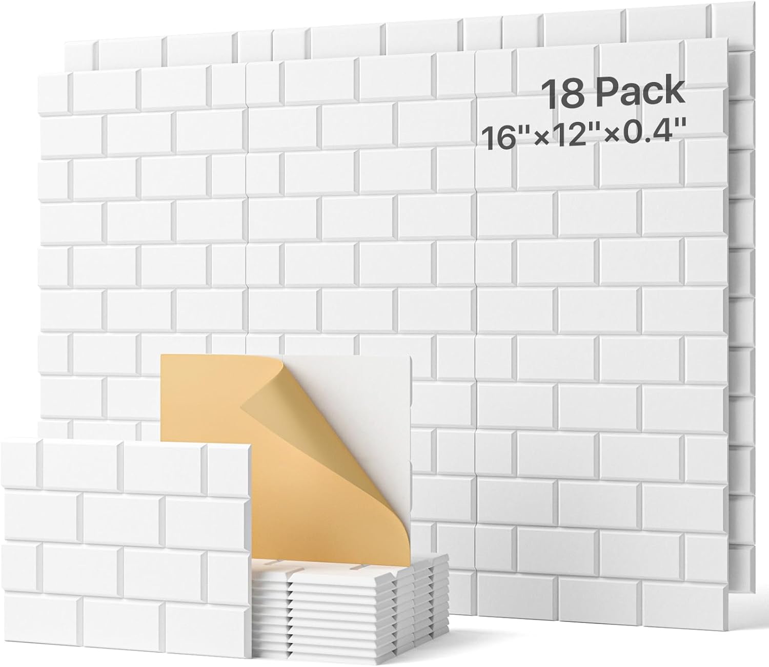 18 Pack Acoustic Panels for Soundproofing and Aesthetic Appeal