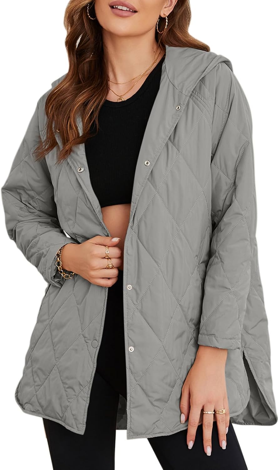EVALESS Long Jackets for Women: Stylish Quilted Winter Coat