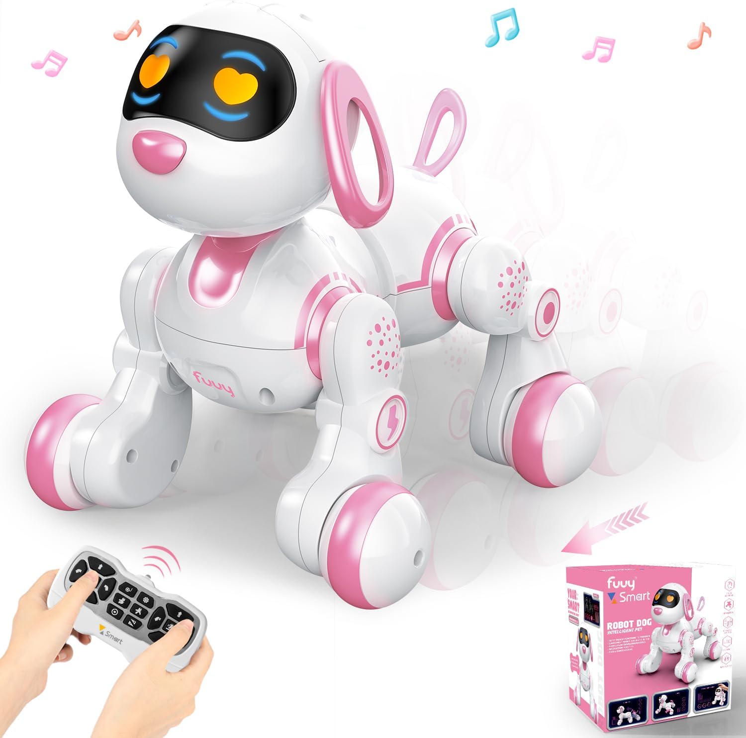 Interactive Programmable Robot Dog Toy - Music & Touch Sensors, Perfect Gift for Kids!
