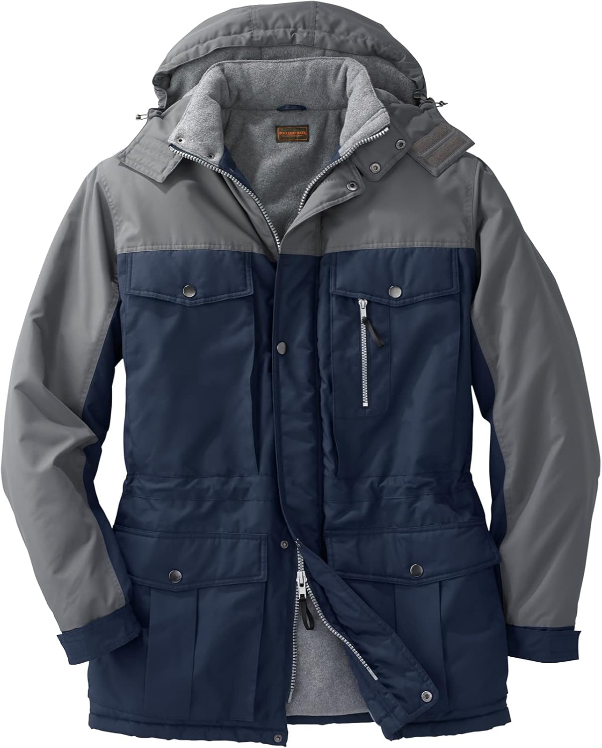 Boulder Creek Men's Big & Tall Fleece-Lined Parka with Hood
