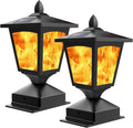 Solar Post Flame Light Outdoor Deck Fence Post Cap LED Light