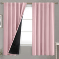 BGment Pink 100% Blackout 63 in Curtains 2 Panel Set - True Light