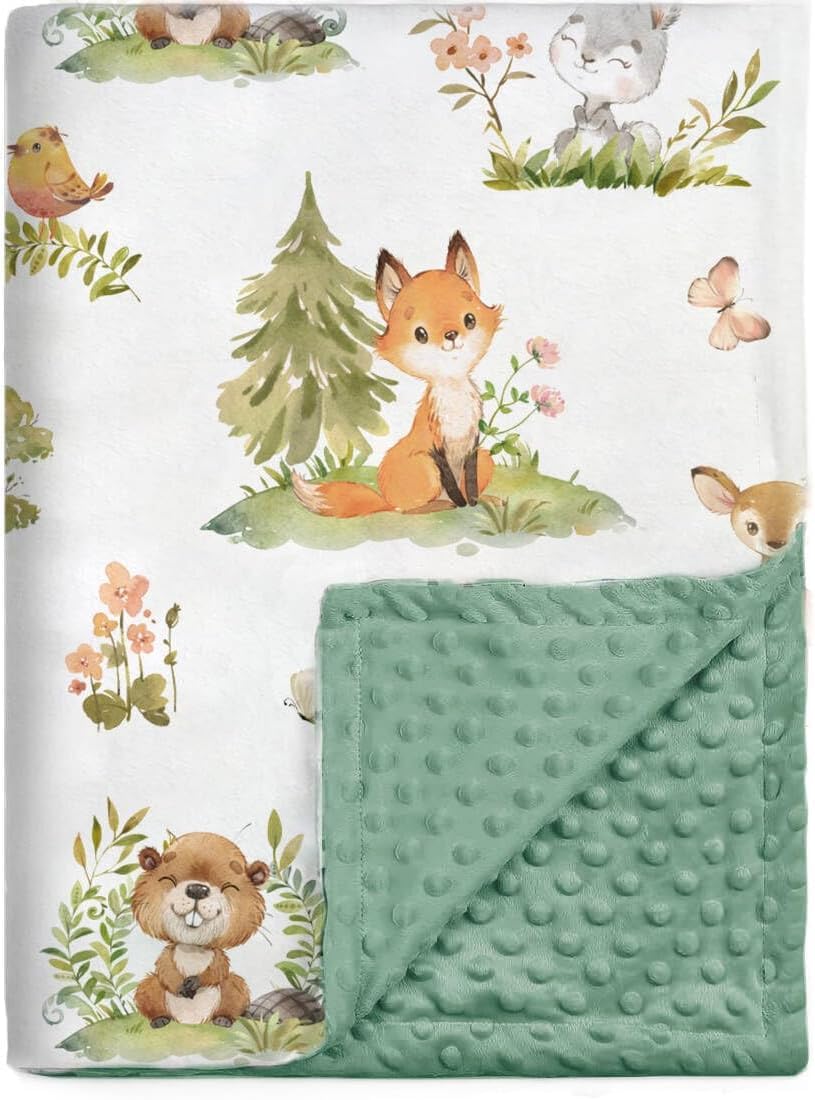 Ultra Soft Woodland Animal Baby Blanket by BORITAR